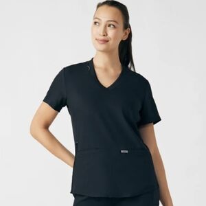 Landau Women's Black V-Neck Top Size M